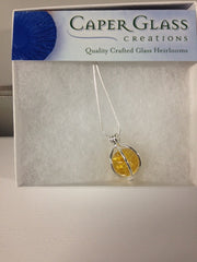 Caper Glass Necklace (Yellow)