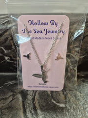 Hummingbird Necklace and Earrings