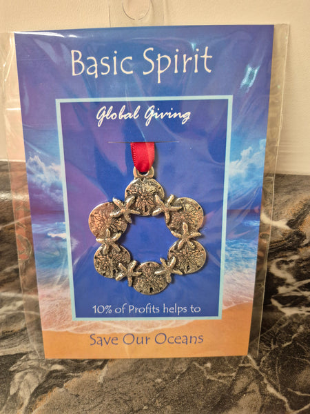 Sanddollar Wreath Ornament