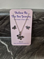 Butterfly Necklace and Earrings