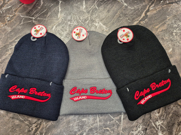 Toque - Cape Breton Island Red Lettering (Black)