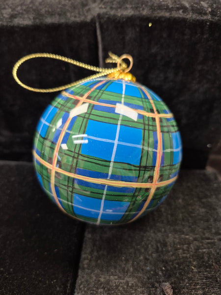Nova Scotia Tartan Glass Ball with box