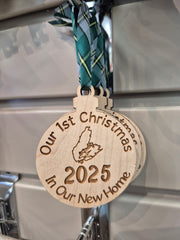 Ornament (Wood CB 1st Christmas In New Home 2025)