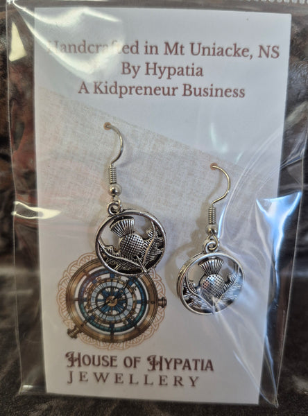 Earrings - Thistle