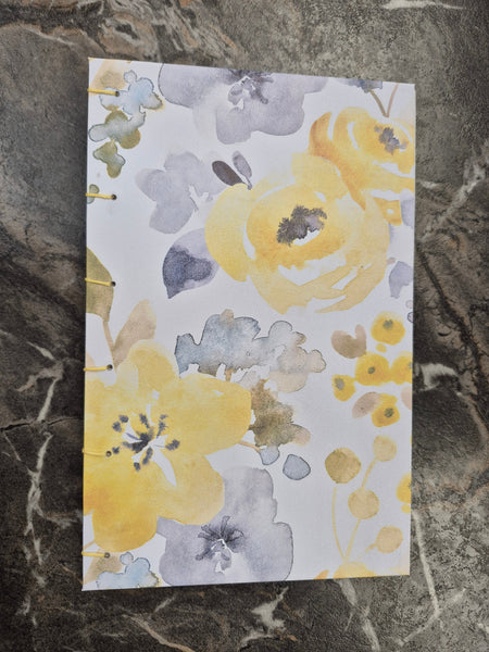 Exposed Stitch Book (yellow floral)