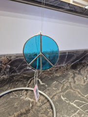 Stained Glass (Peace Sign Blue)