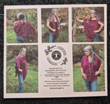 Knit Button Shawl With Pewter Buttons - Green