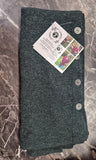 Knit Button Shawl With Pewter Buttons - Green