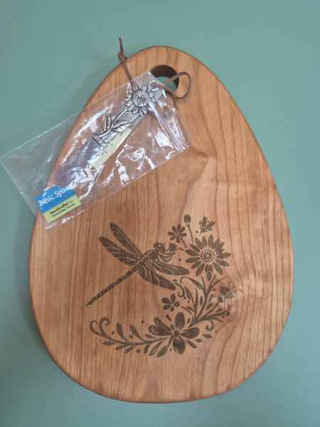 Dragonfly Teardrop Board w/Sunflower Pate