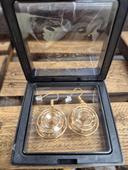 Earrings - Beautiful Encased Beads /18k Gold Findings