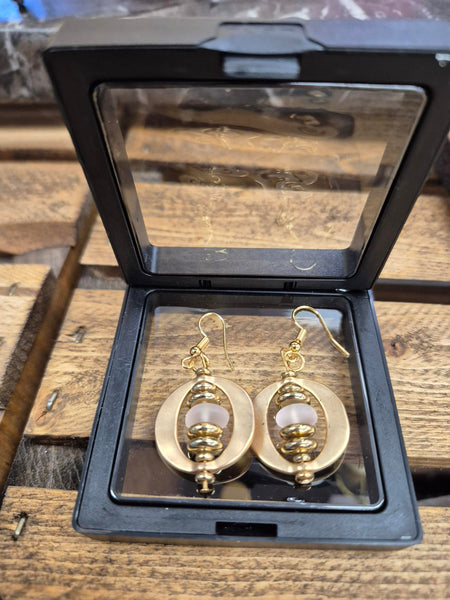 Earrings -  Dangle /18k Gold Findings