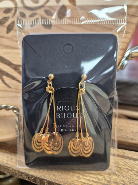 Earrings - Gorgeous Dangle -Gold Plated Findings