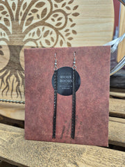Earrings - Black 3 Strand Chain Earrings