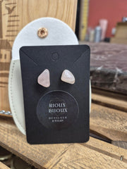 Earrings - Rose Quartz Stone