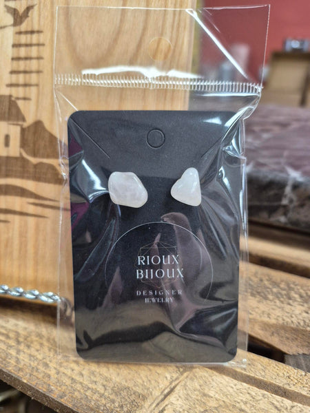 Earrings - Rose Quartz Stone