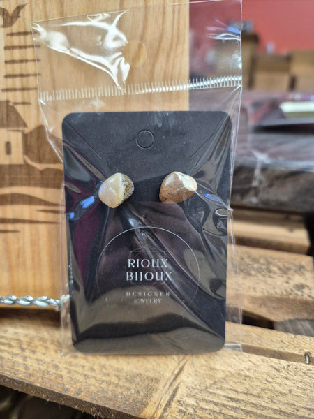 Earrings - Yellow Jasper Stone