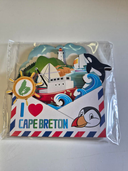 Cape Breton Envelope Style 3D Magnet