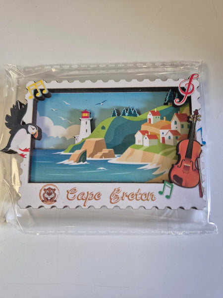 Cape Breton Stamp Style 3D Magnet