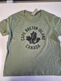 Cape Breton Island Canada Youth T-Shirt (Military Green)