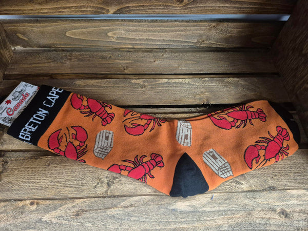 Cape Breton Adult Lobster Socks