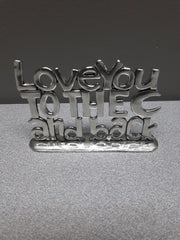 Love to Moon Standing Quote Plaque (PLS-11)