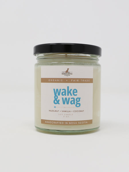 Candle Wake & Wag 9oz (Rescue Coffee)
