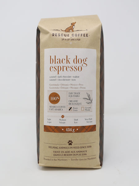 Coffee - Black Dog Espresso (Medium) 454Grams/ Organic/ Bean