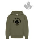 Cape Breton Island Canada Youth Hoodie (Military Green)