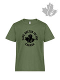 Cape Breton Island Canada Youth T-Shirt (Military Green)