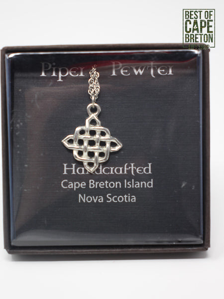 Piper Pewter Necklace (Celtic Square Knot PD17)