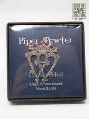 Piper Pewter Brooch (Luckenbooth BR16)