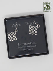 Earrings (Piper Pewter Celtic Square ER14)