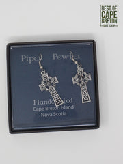 Earrings (Piper Pewter Celtic Cross ER12)