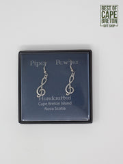 Earrings (Piper Pewter Treble Clef ER5)