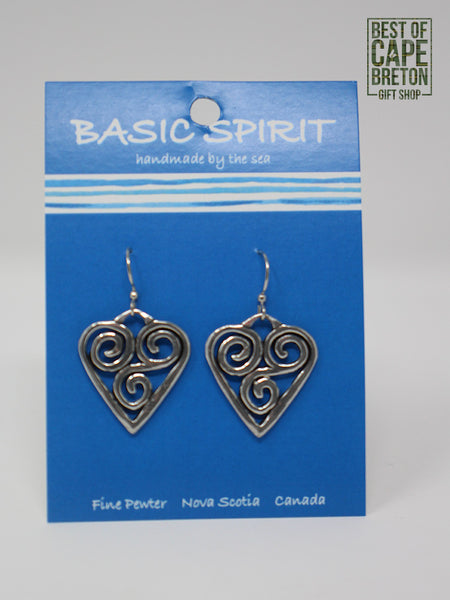 Earrings (Scrolled Heart JER 87)