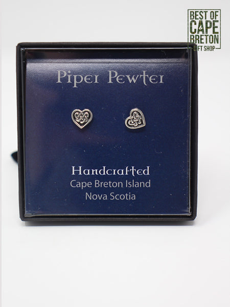 Earrings (Piper Pewter Celtic Heart Stud ER20)