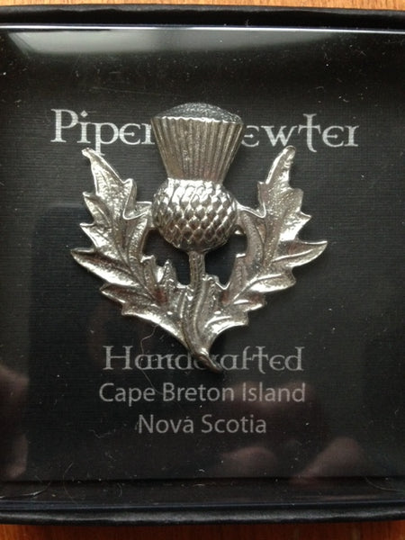 Piper Pewter Brooch (Lg. Scottish Thistle BR-3)