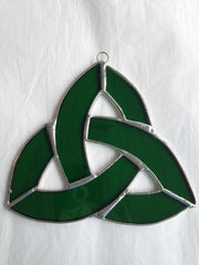 Stained Glass (Green Small Celtic Knot)