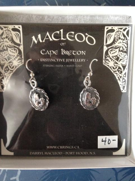 MacLeod's (CB Twisted Frame Silver Earrings)
