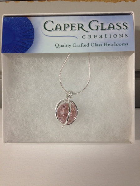 Caper Glass Necklace (Pink)