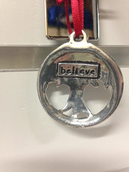 Pewter Ornament (Tree/Believe) COS-19