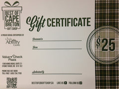 Gift Certificate ($25)