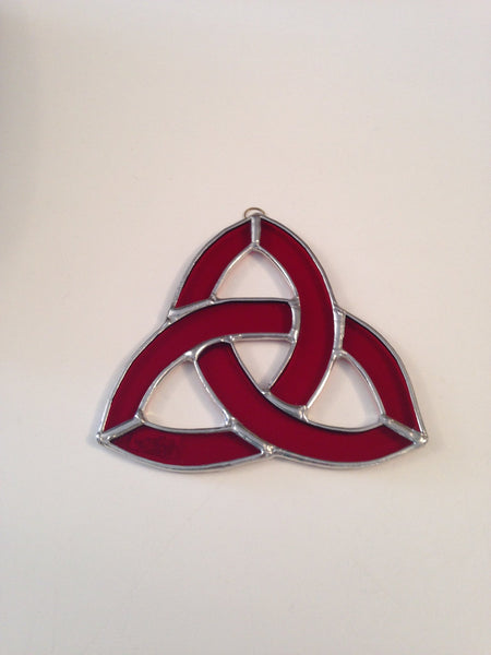 Stained Glass (Red Small Celtic Knot)