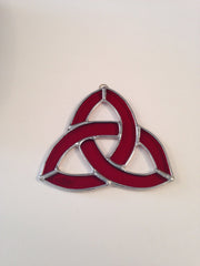 Stained Glass (Red Large Celtic Knot)