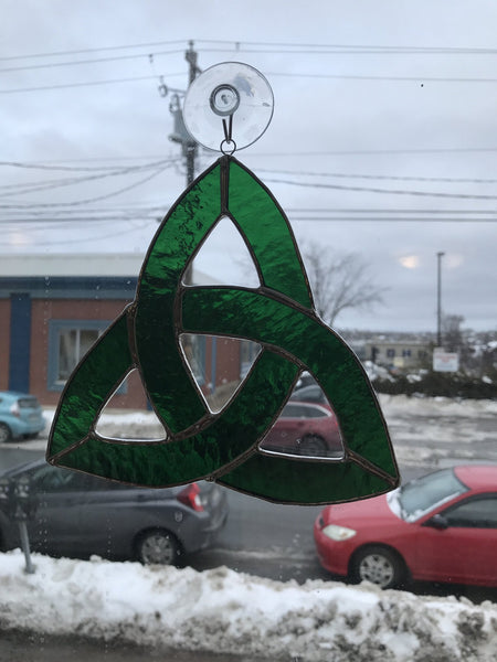 Stained Glass (Green Large Celtic Knot)